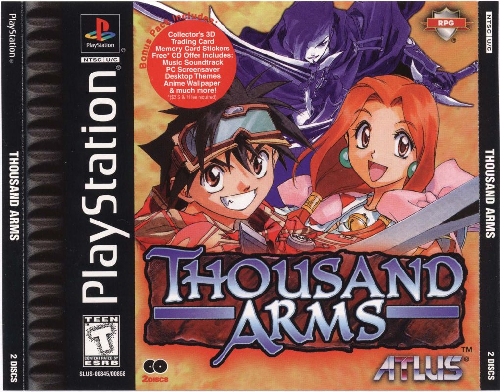 Thousand Arms box art for Playstation